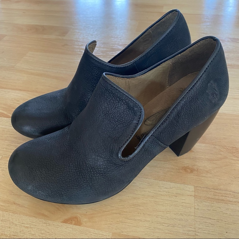 Fly London Block Heel Slip On Shoes